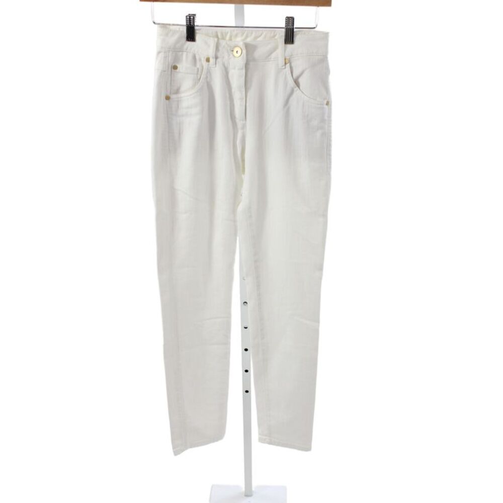 Brunello Cucinelli Women Skinny White Cotton Jeans Size 2